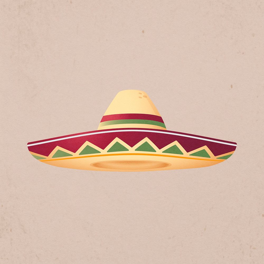 Mexican hat clipart, party accessory psd