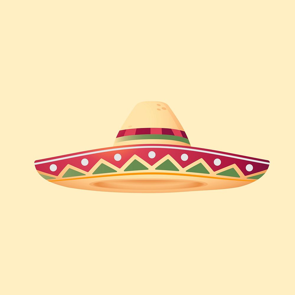Mexican hat clipart, party accessory vector