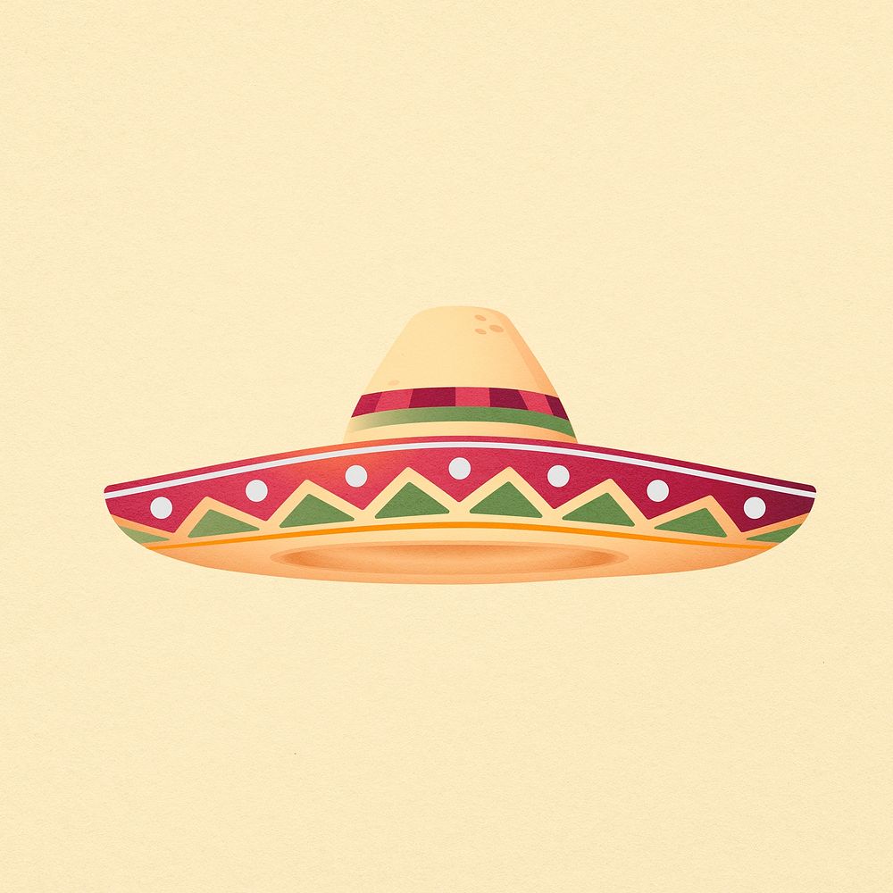 Mexican Sombrero hat doodle clip art