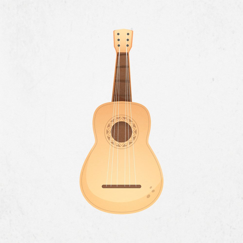 Mexican guitar doodle, traditional music instrument