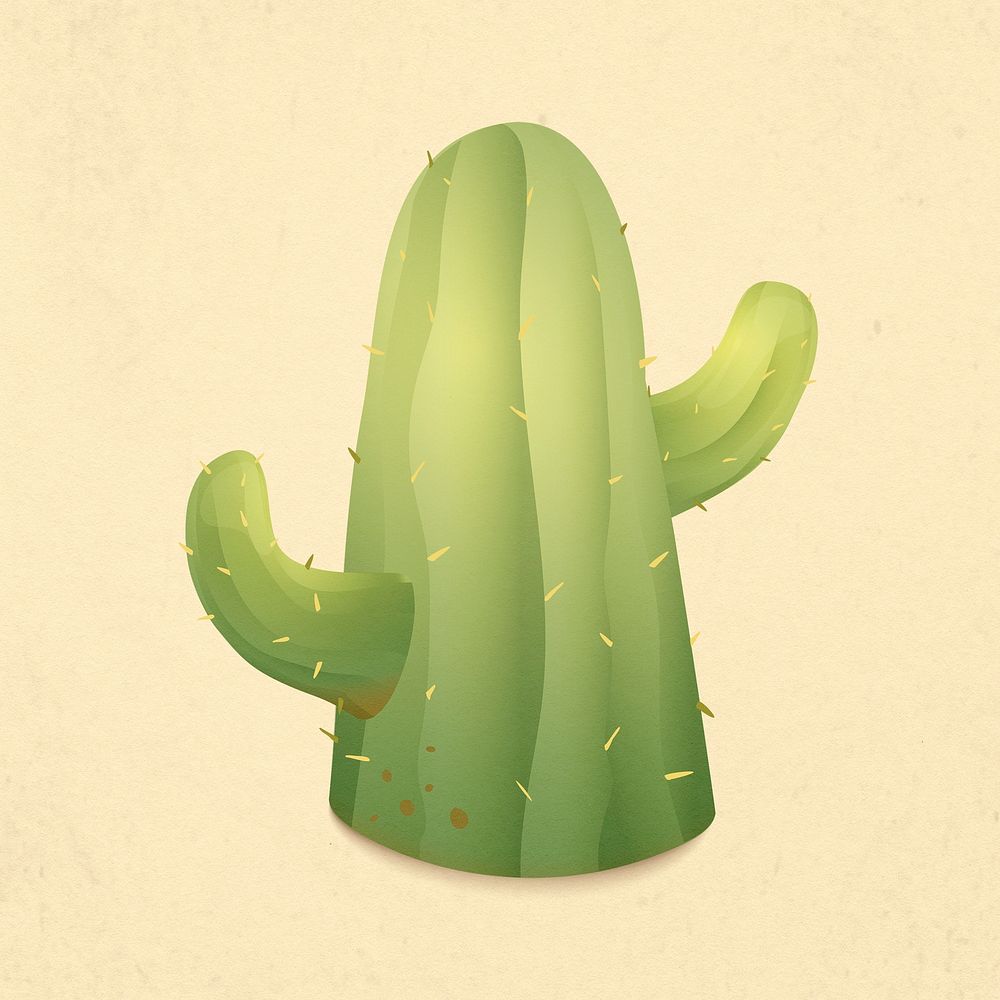 Cactus doodle clipart, Mexican desert plant illustration