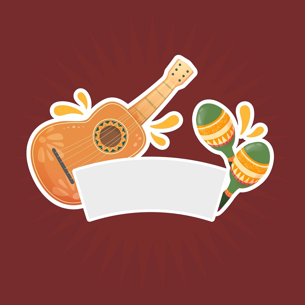 Music & festival badge, Mexican style
