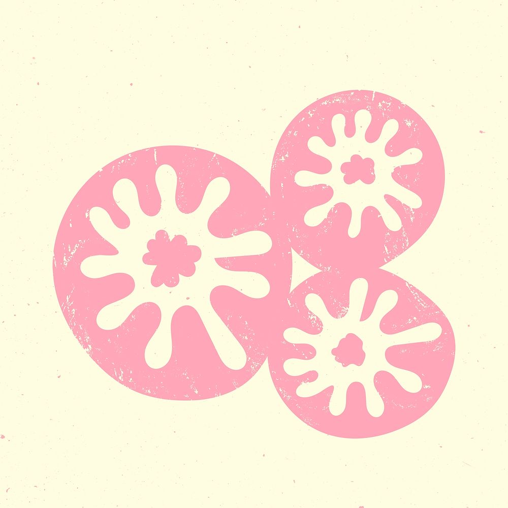 Pink underwater creature sticker, marine collage element psd