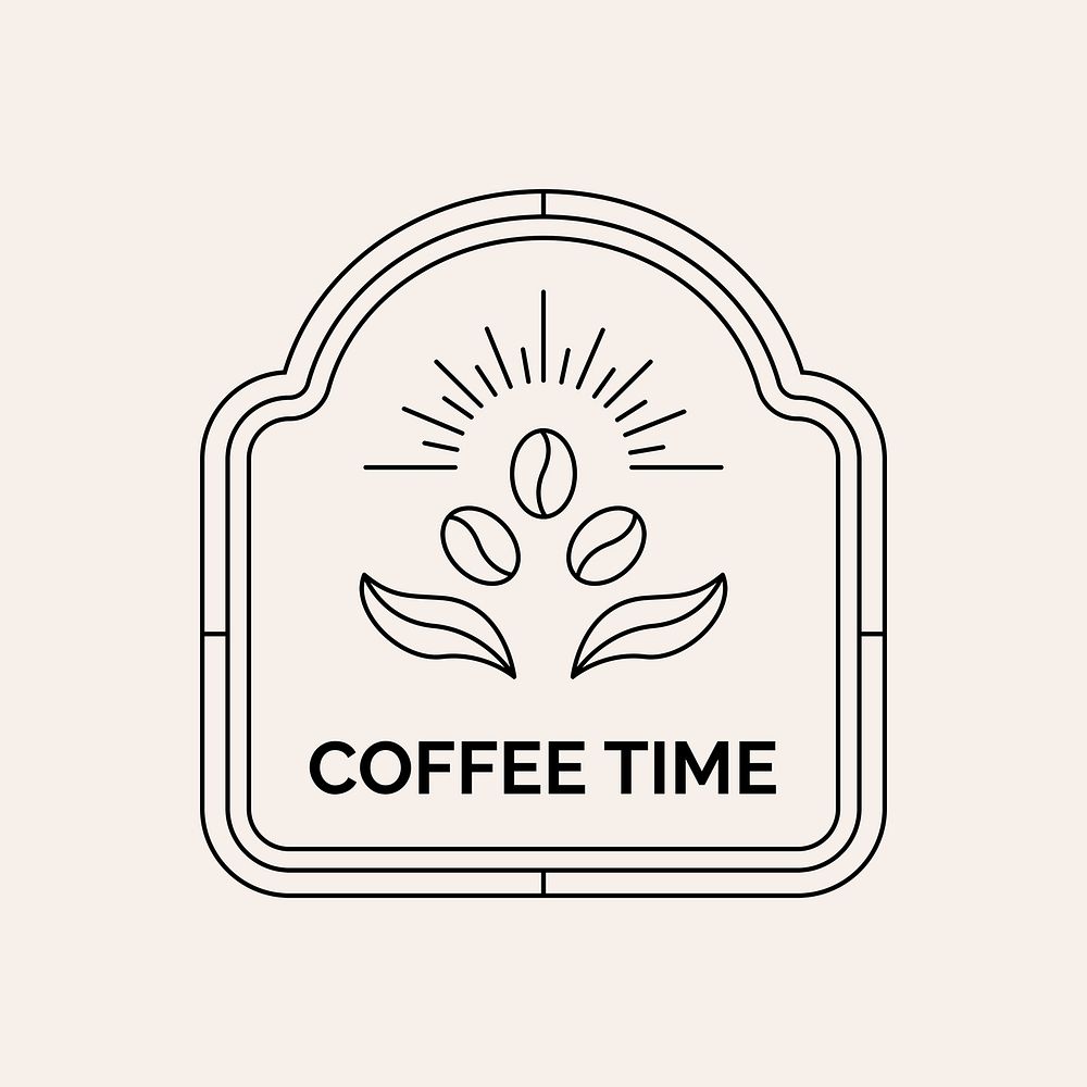 Modern logo template, Coffeeista, simple branding design for business psd
