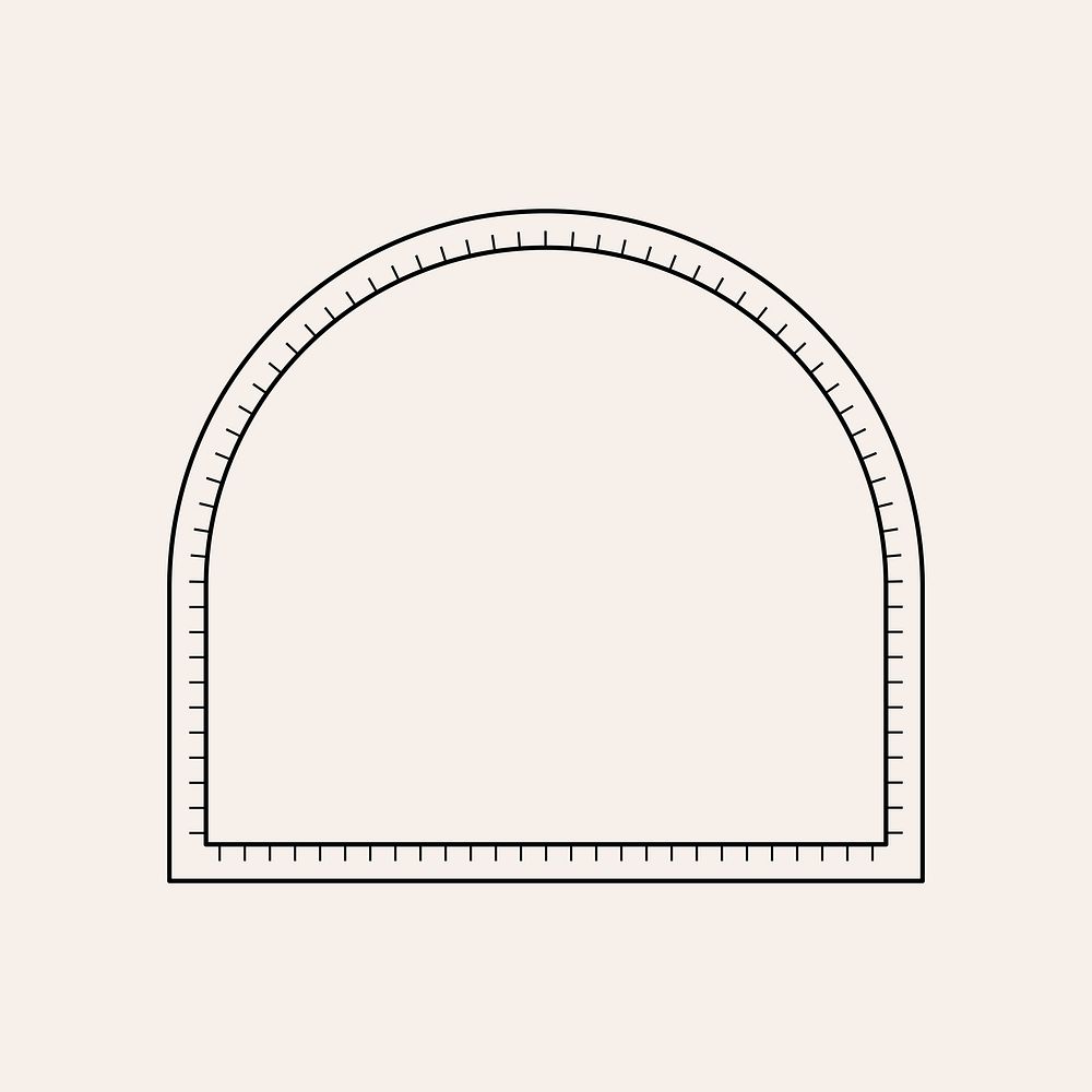Simple oval frame, minimal black graphic design
