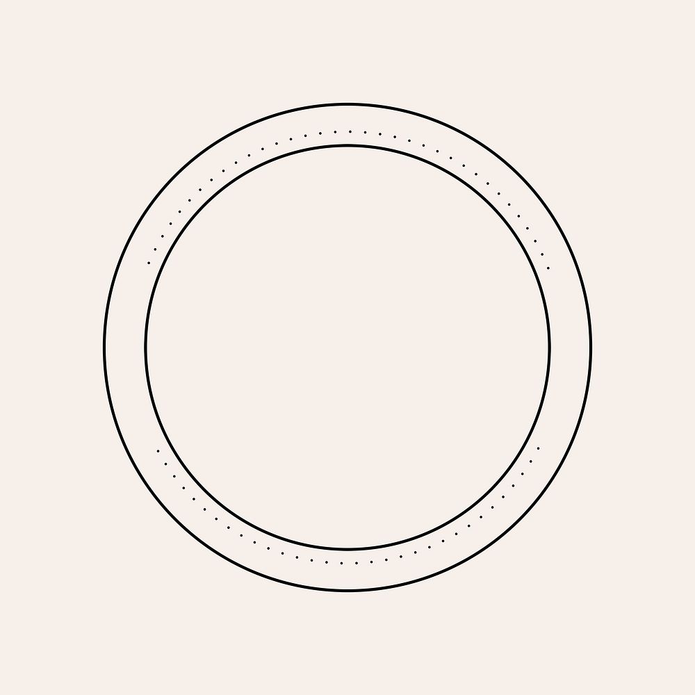 Circle badge, simple black design for professional branding psd