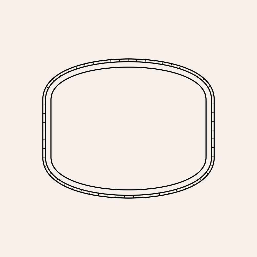 Minimal frame, simple black design for branding vector