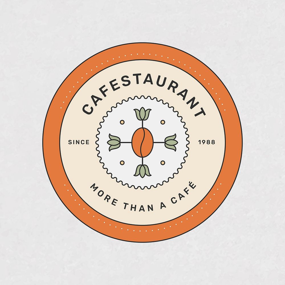 Cafe business logo template, Cafestaurant, simple business branding design vector