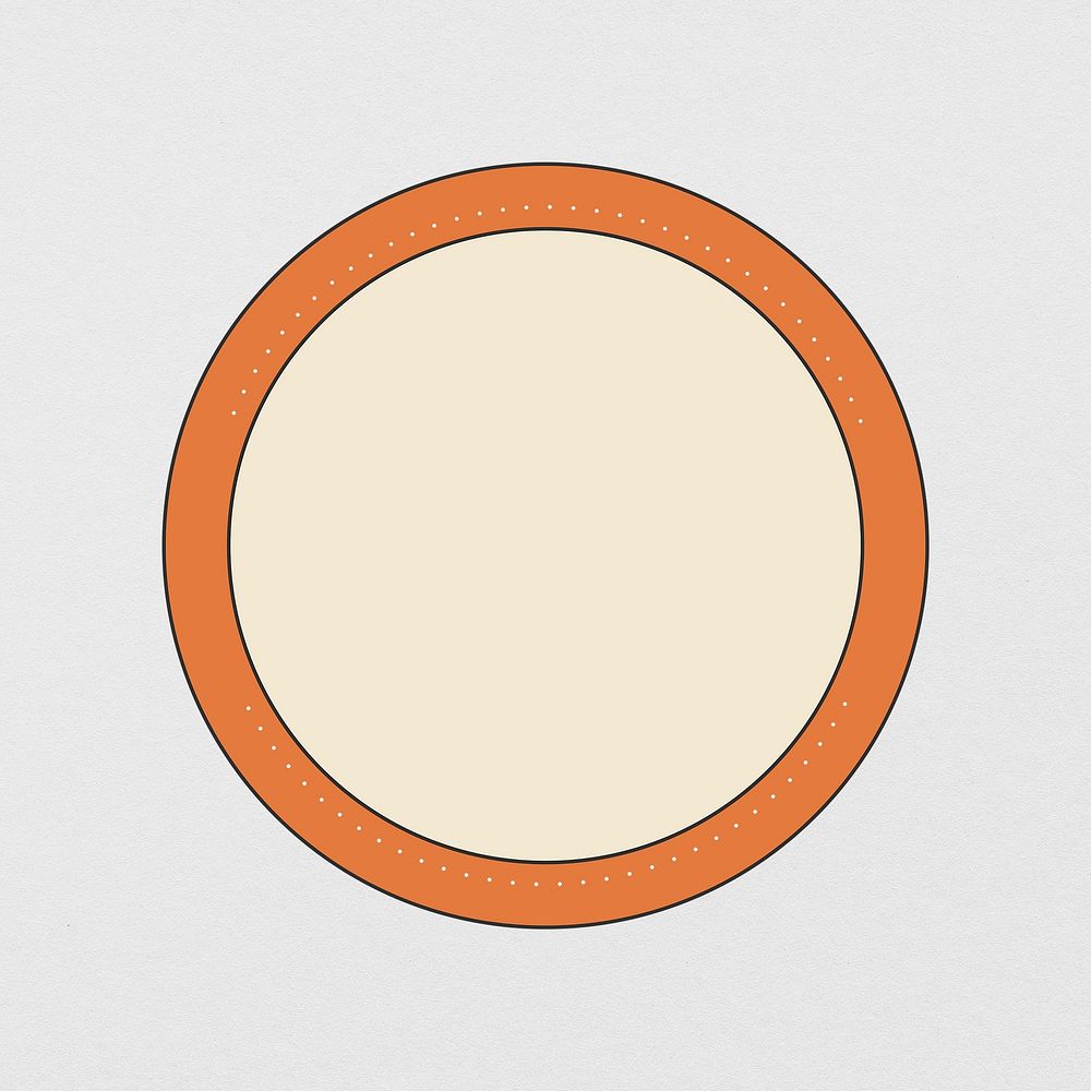 Circle badge, simple retro design for professional branding psd
