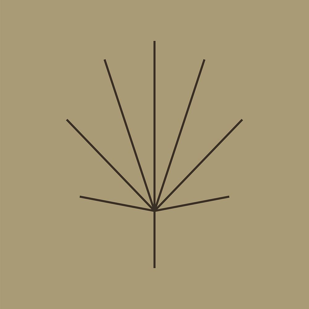 Botanical element illustration, simple plant design vector