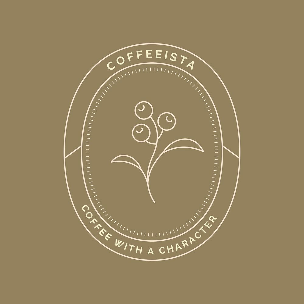 Simple logo template, Coffeeista, minimal branding design for business vector