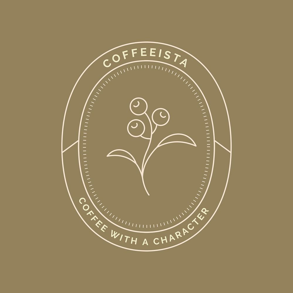 Coffee logo template, Coffeeista, professional business branding graphic psd