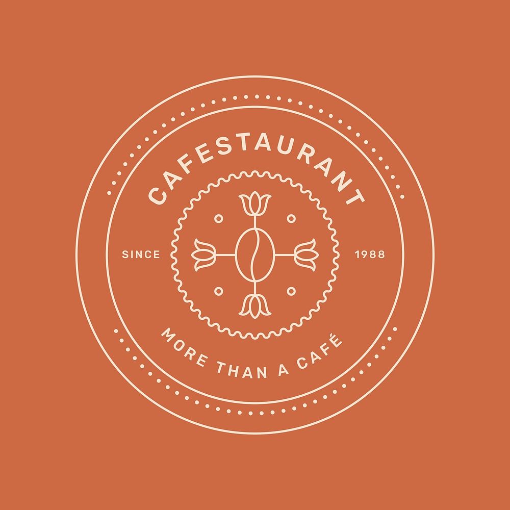 Coffee logo template, Caffriend, simple branding design for business psd
