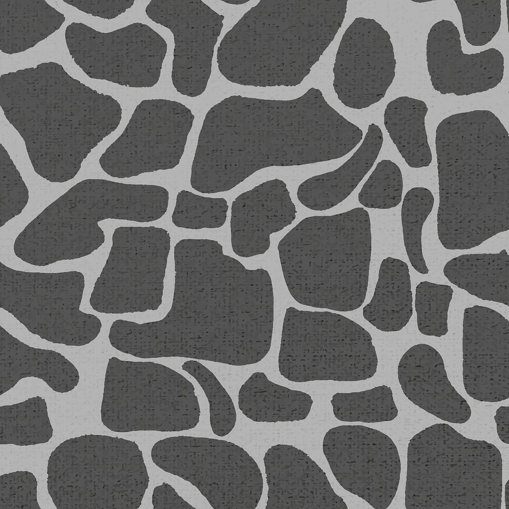 Black giraffe pattern background seamless, social media post vector