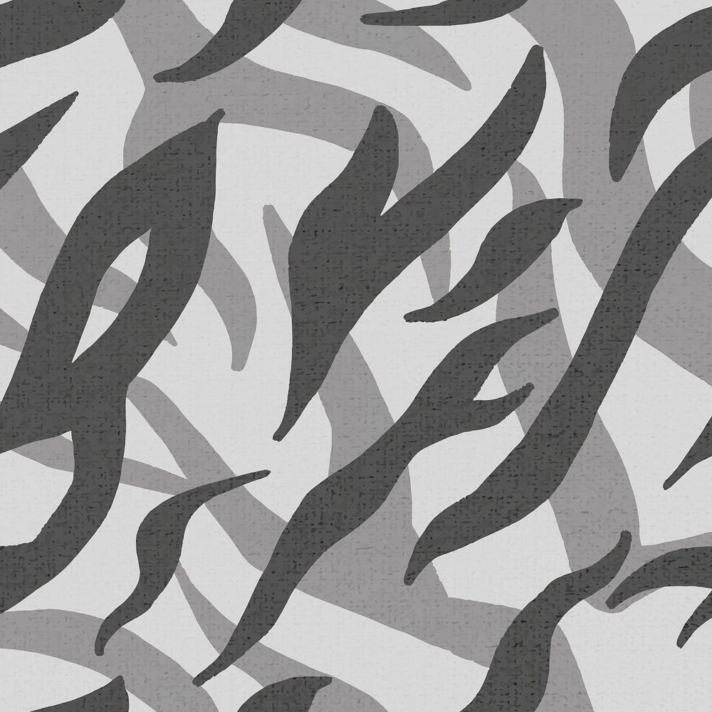Tiger pattern gray background seamless, social media post vector