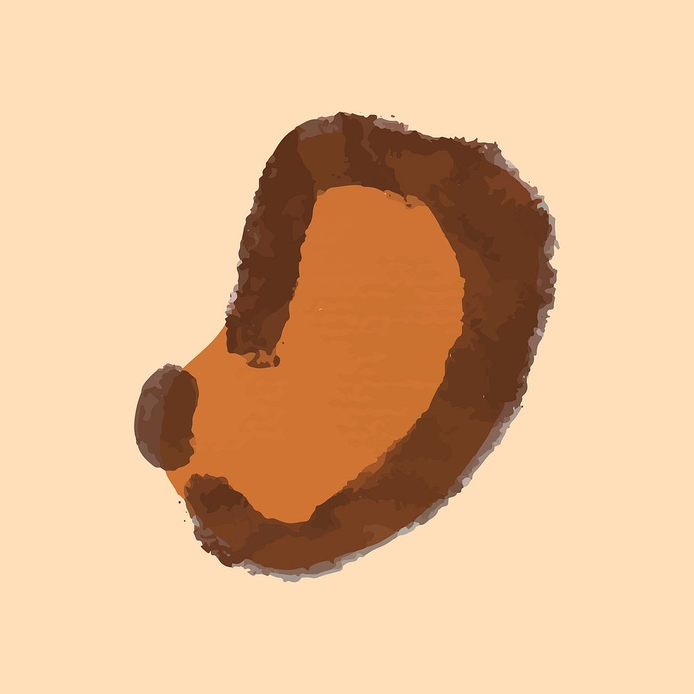 Abstract brown leopard print, paint style