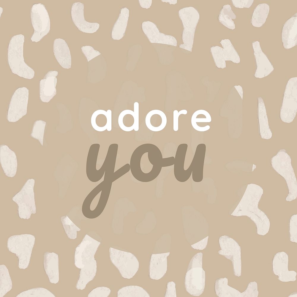 Adore you, deer pattern, cute inspirational quote