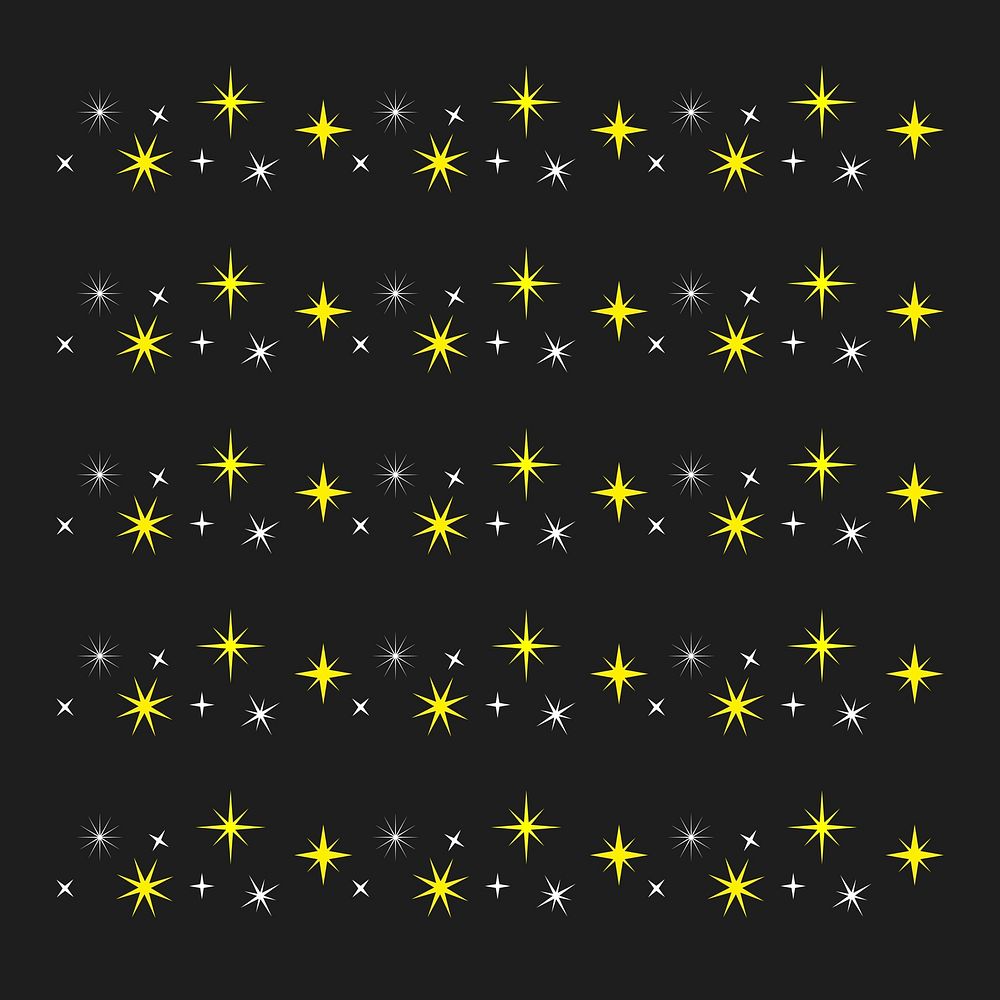 Sparkling star pattern illustrator brush, festive gold vector add-on set