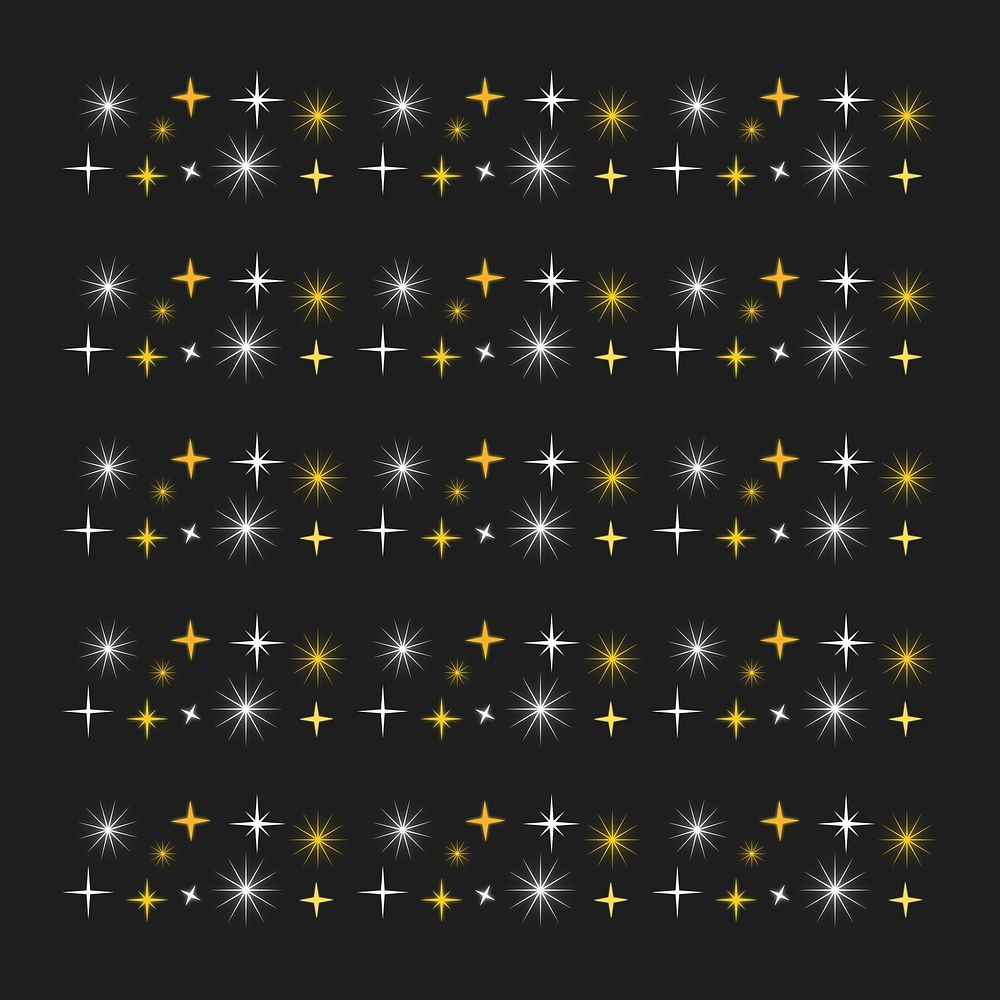 Sparkling star pattern illustrator brush, festive glittering vector add-on set