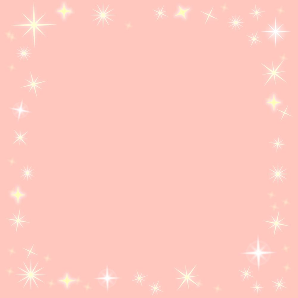 White stars frame, festive pink background, simple design borders psd