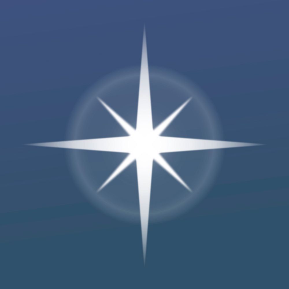 Sparkle star symbol, white flat design vector graphic 