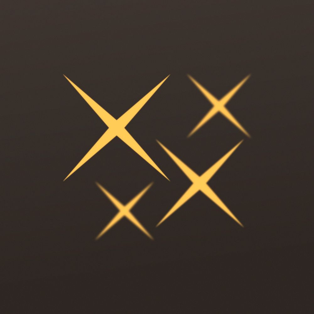 Gold star shine icon, yellow flat design psd graphic