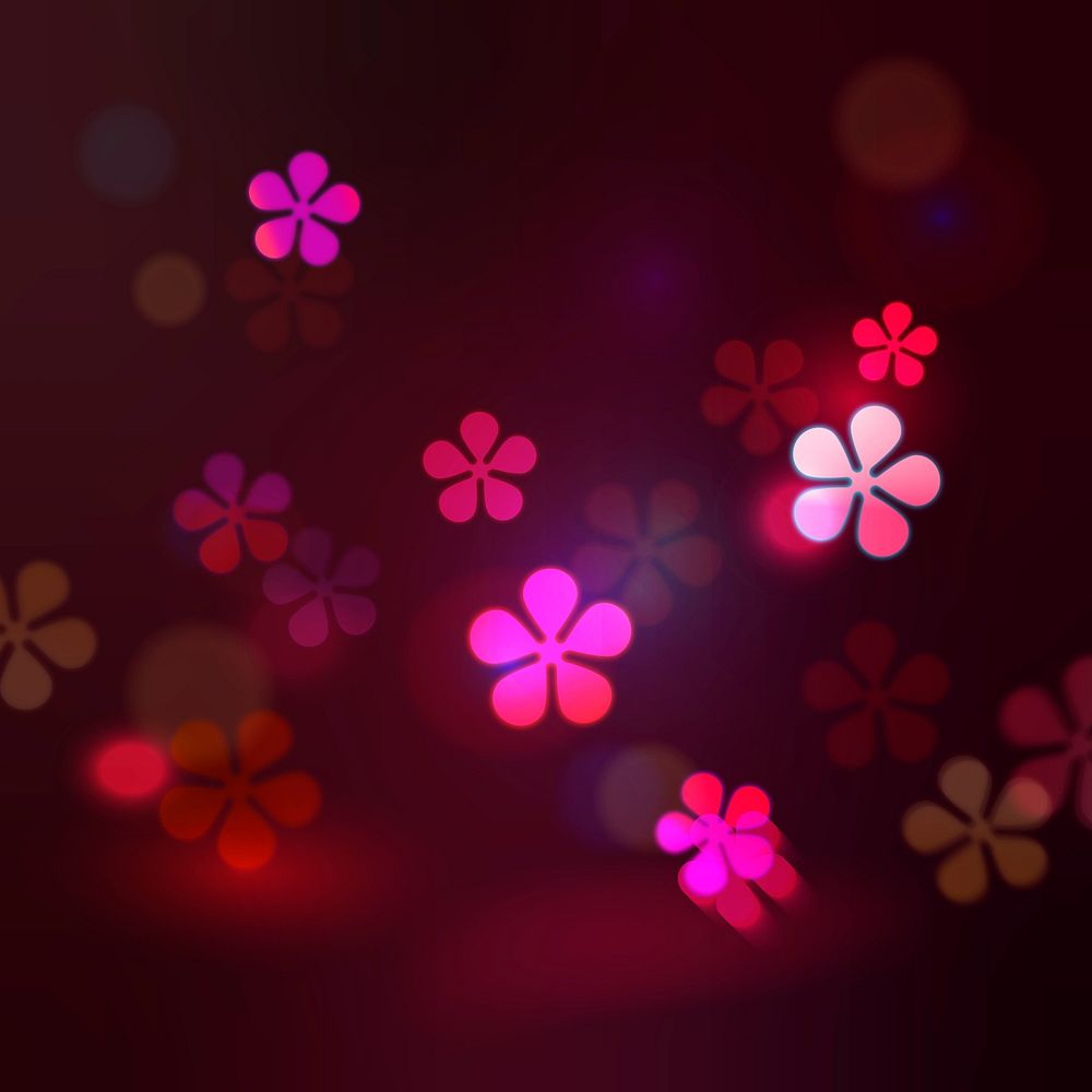 Pink flower bokeh background for social media post