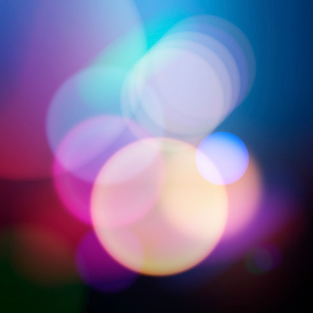 Colorful bokeh background for social media post, party light design vector