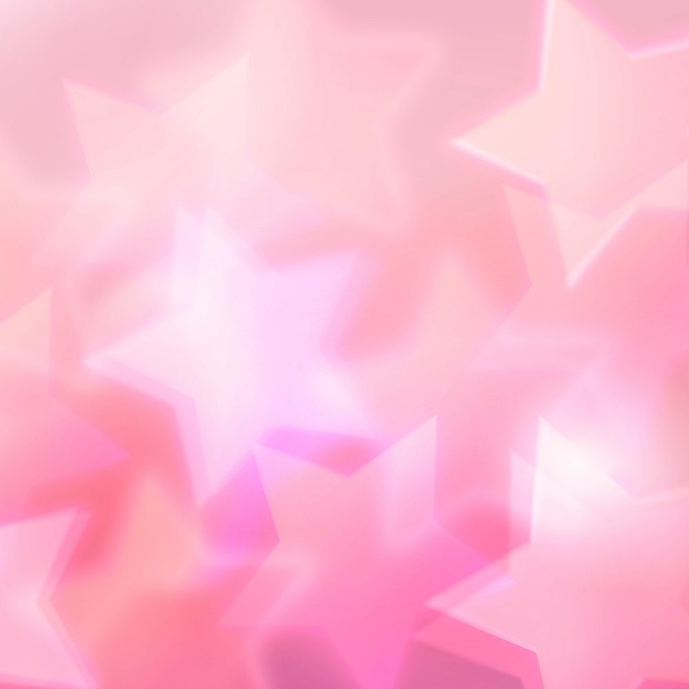 Pastel pink star bokeh for social media post, aesthetic design vector
