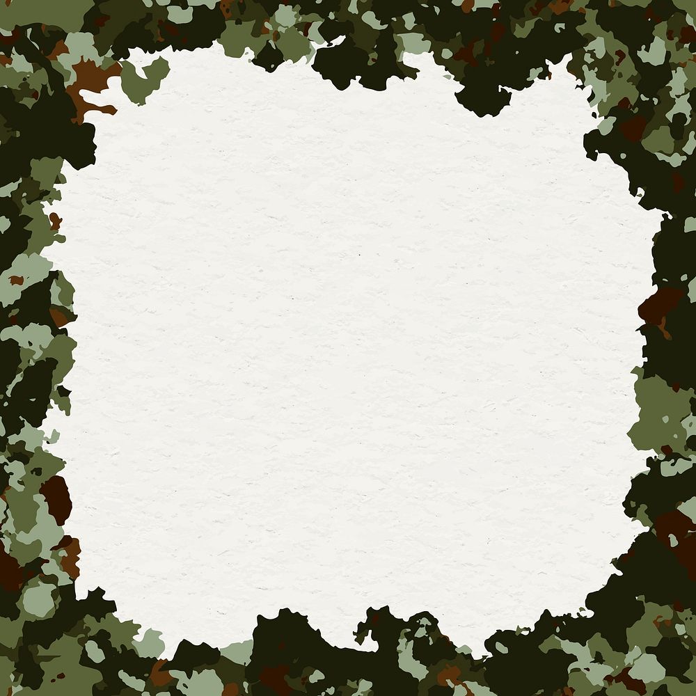 Army camouflage pattern frame background psd