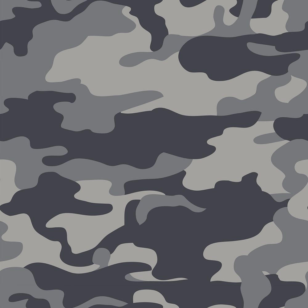 Camouflage pattern background, blue military print design vector