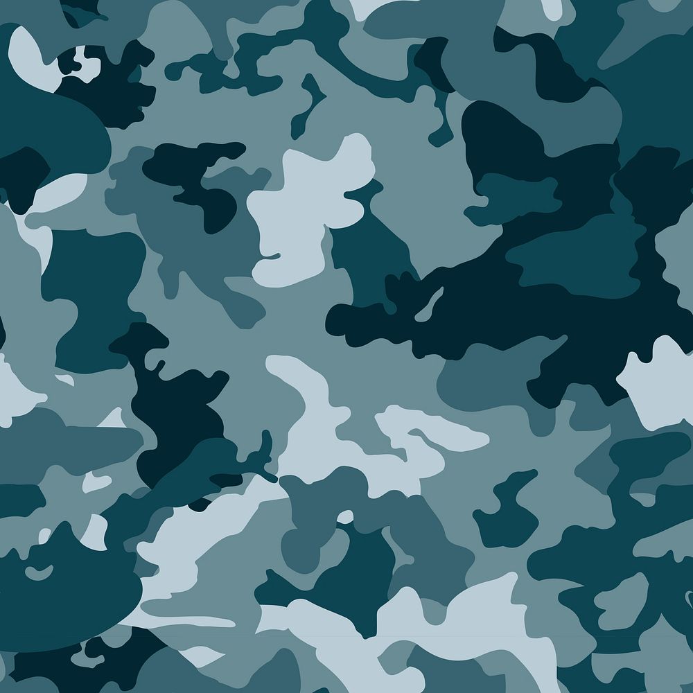 Aesthetic blue camo pattern background design vector