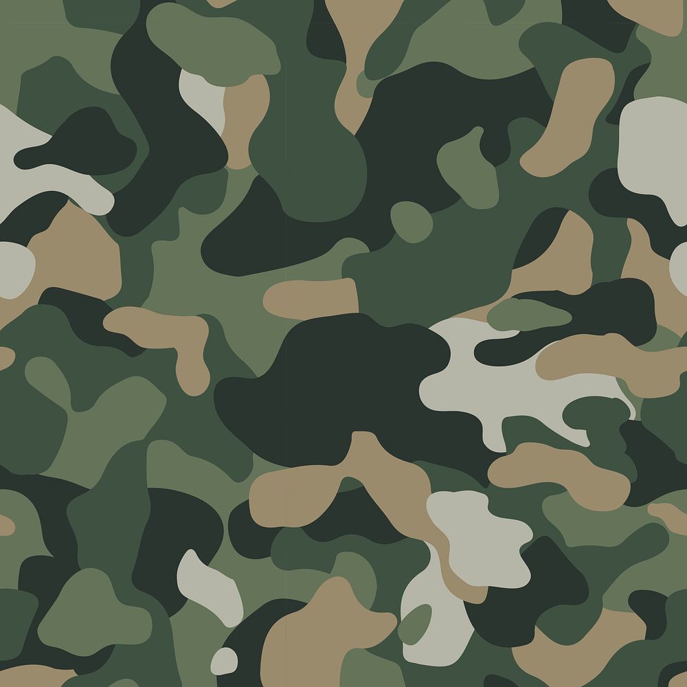 Camouflage pattern background, green navy print design vector