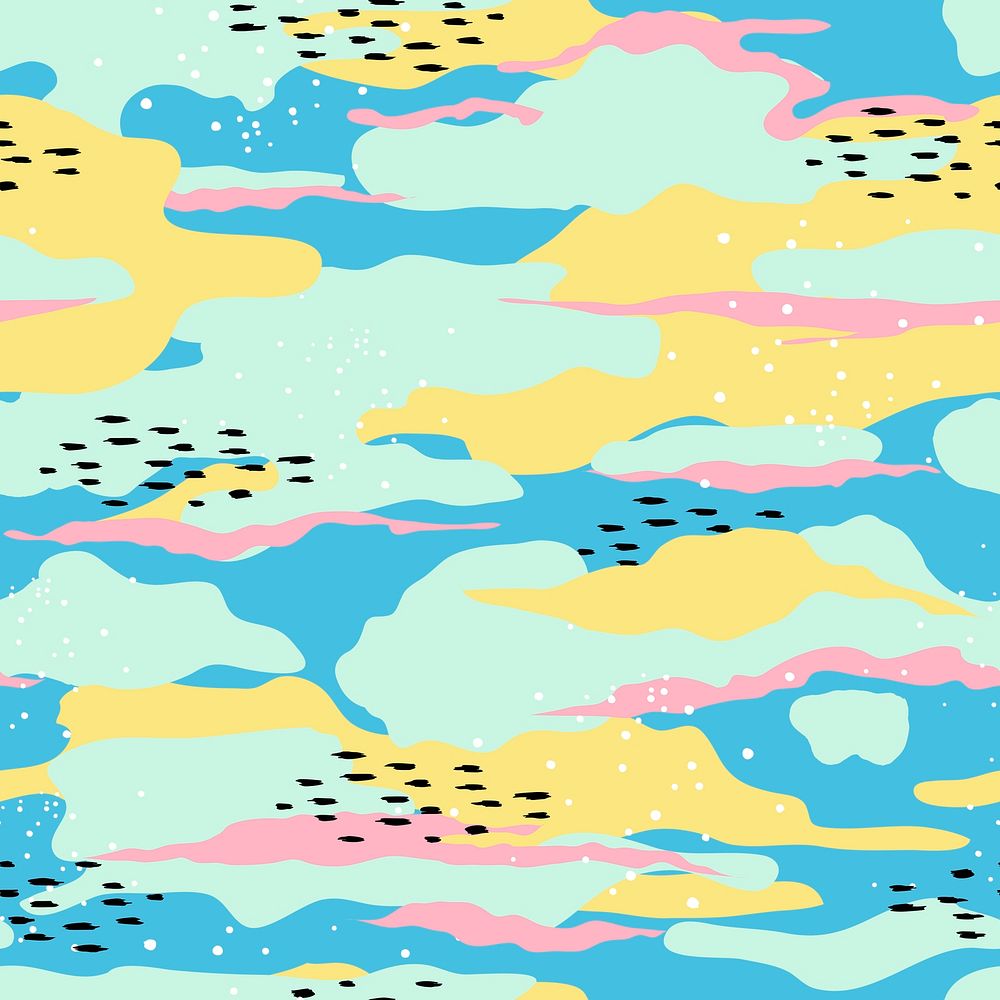 Aesthetic pastel camo pattern background design vector