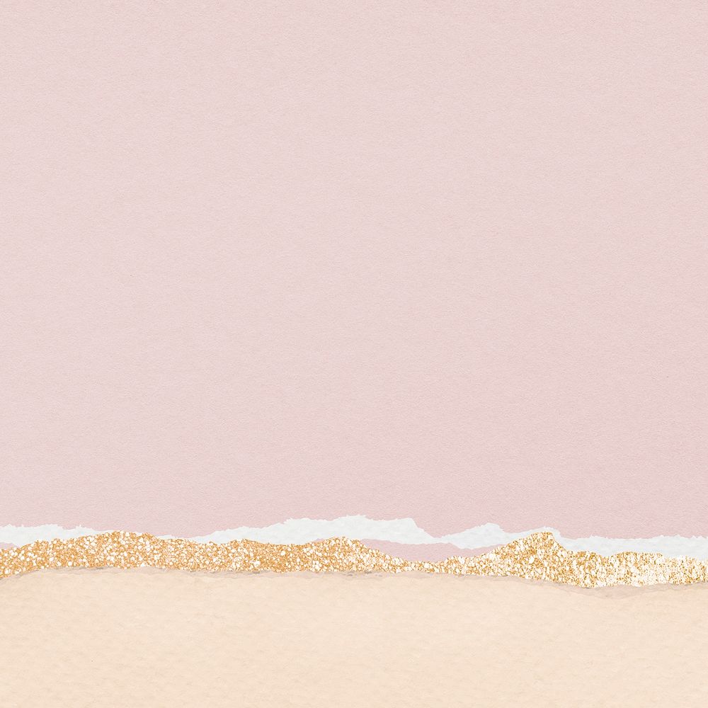 Pink aesthetic border background, glitter paper texture