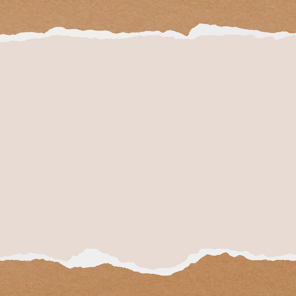 Pastel nude background, paper craft border vector