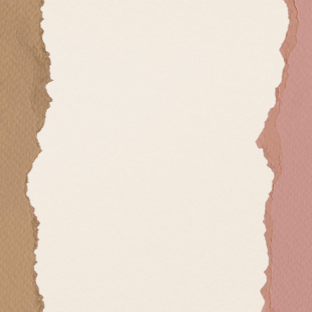Cream feminine background, ripped paper textured border