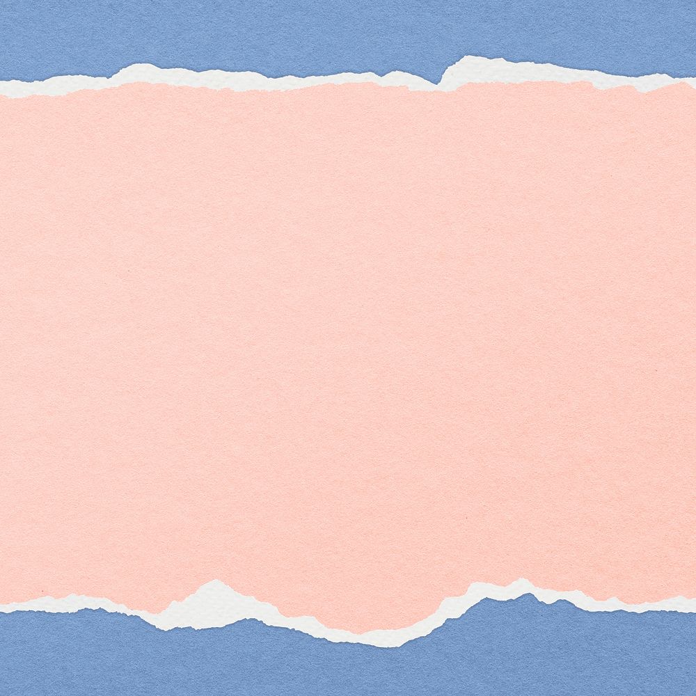 Pink torn paper background, aesthetic border