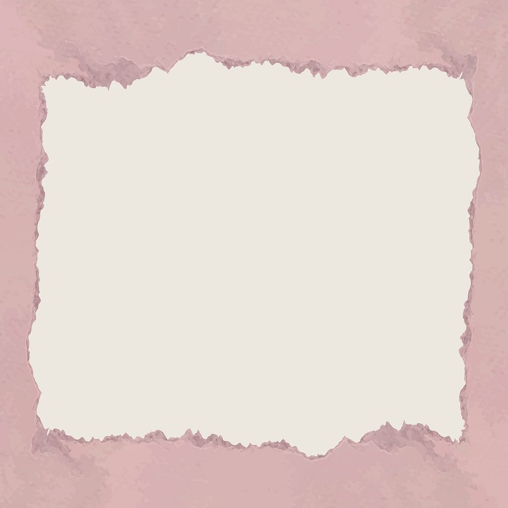 Paper texture frame background, pink feminine design vector