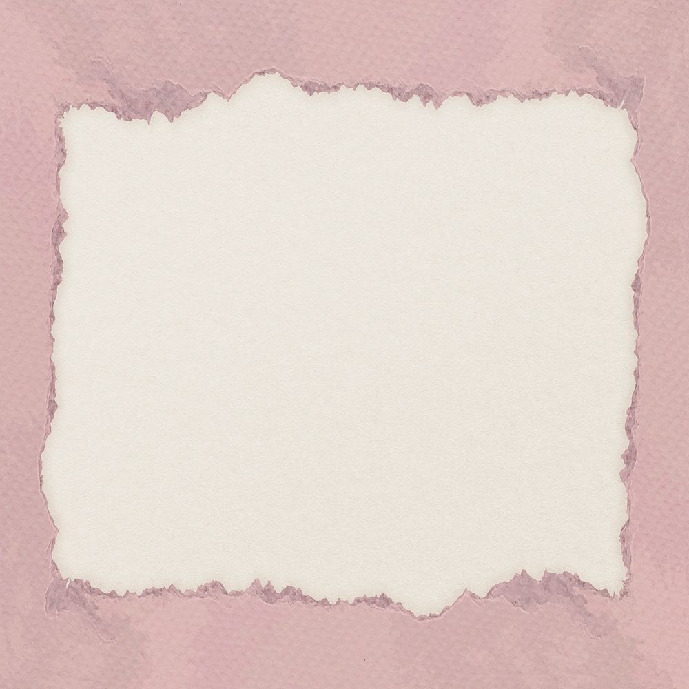 Paper texture frame background, pink feminine design psd