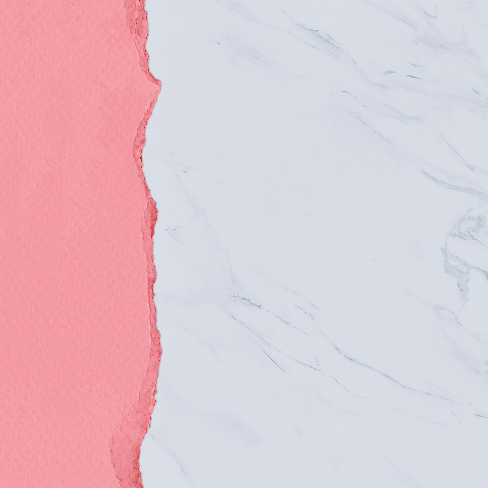 White marble texture background, ripped paper border