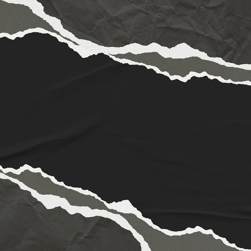 Black paper background, torn texture border