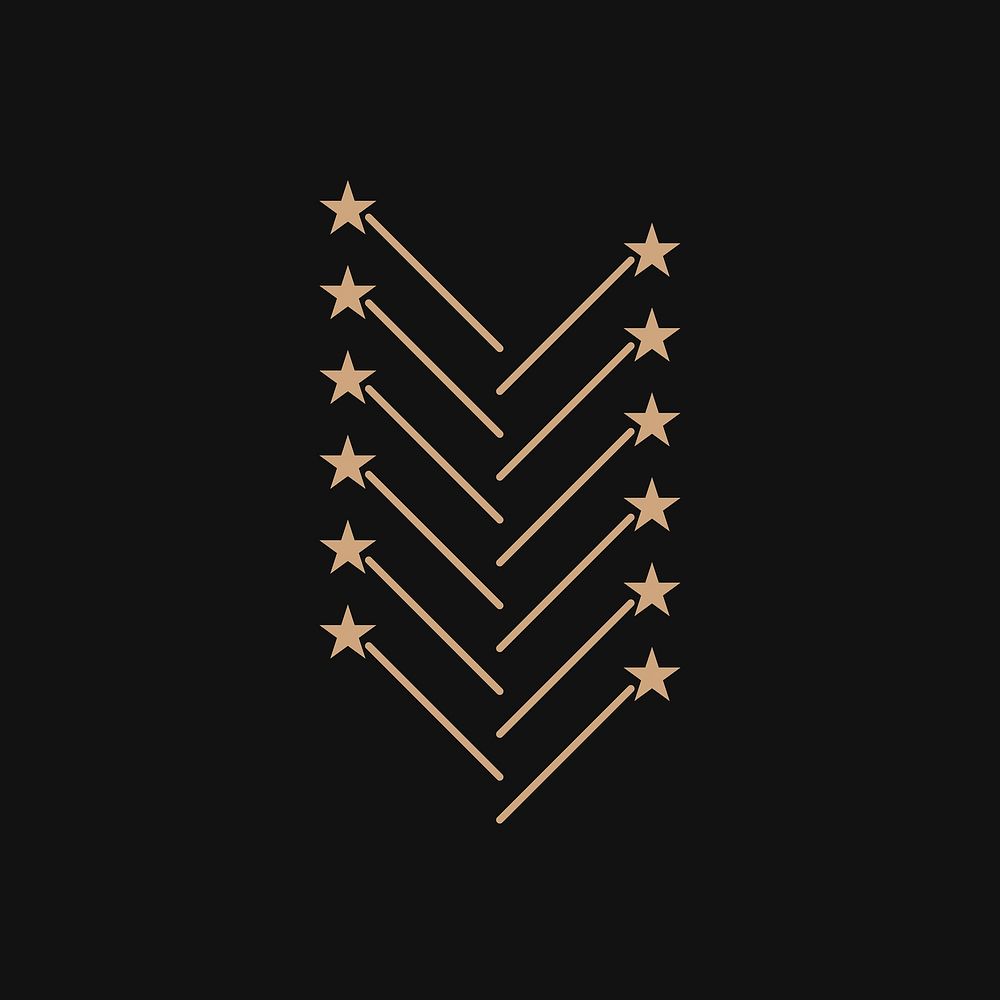 Star journal sticker, celestial ornament design vector