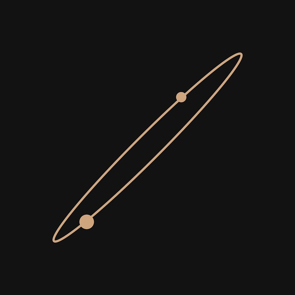 Astronomy planner sticker, aesthetic gold line art collage element vector