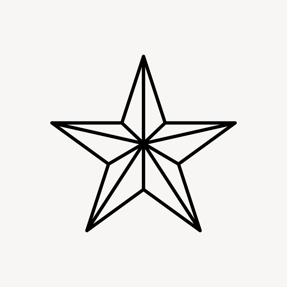 Star planner graphic, aesthetic black design
