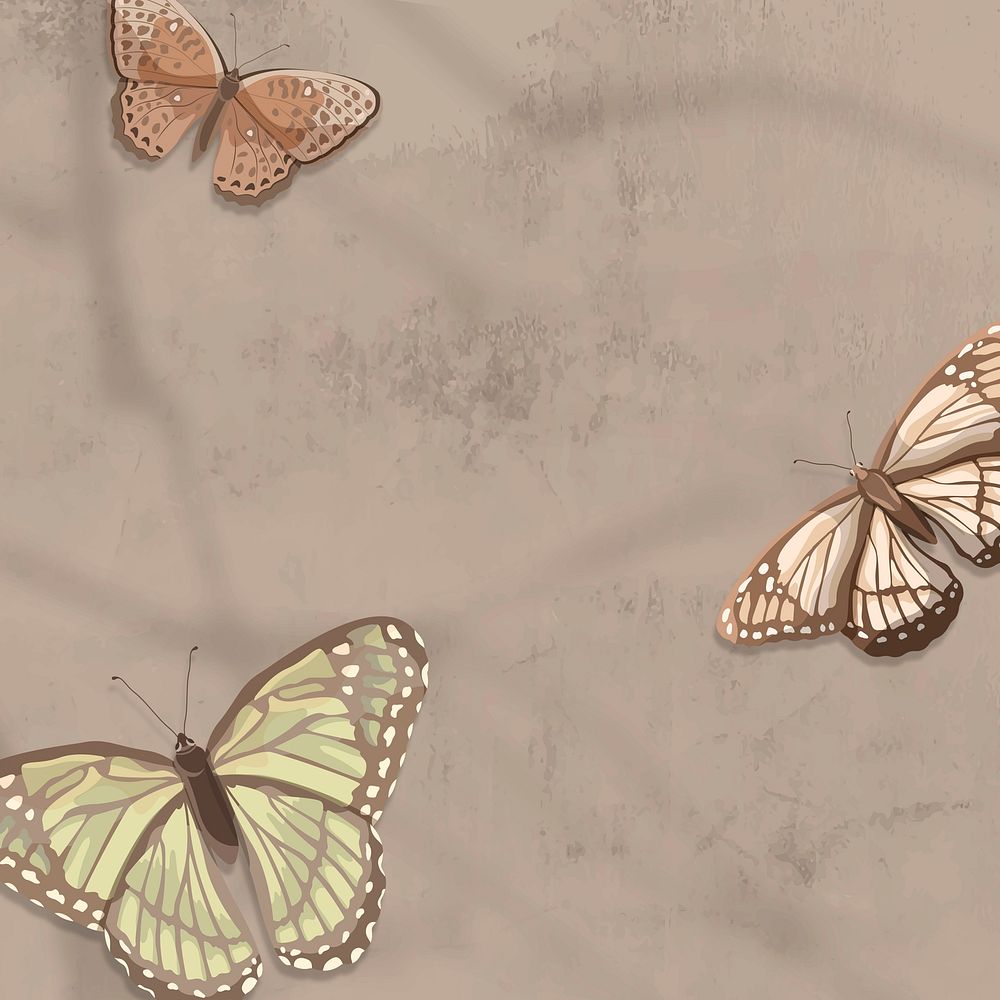 Aesthetic butterfly patterned background, Instagram post design