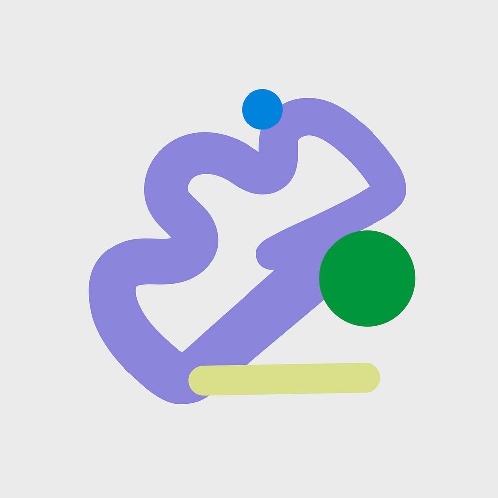 Funky squiggle shapes, colorful design
