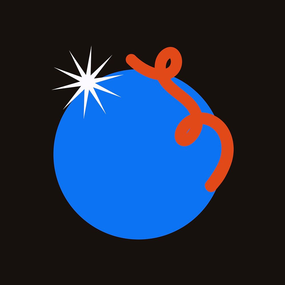 Blue round badge logo element vector