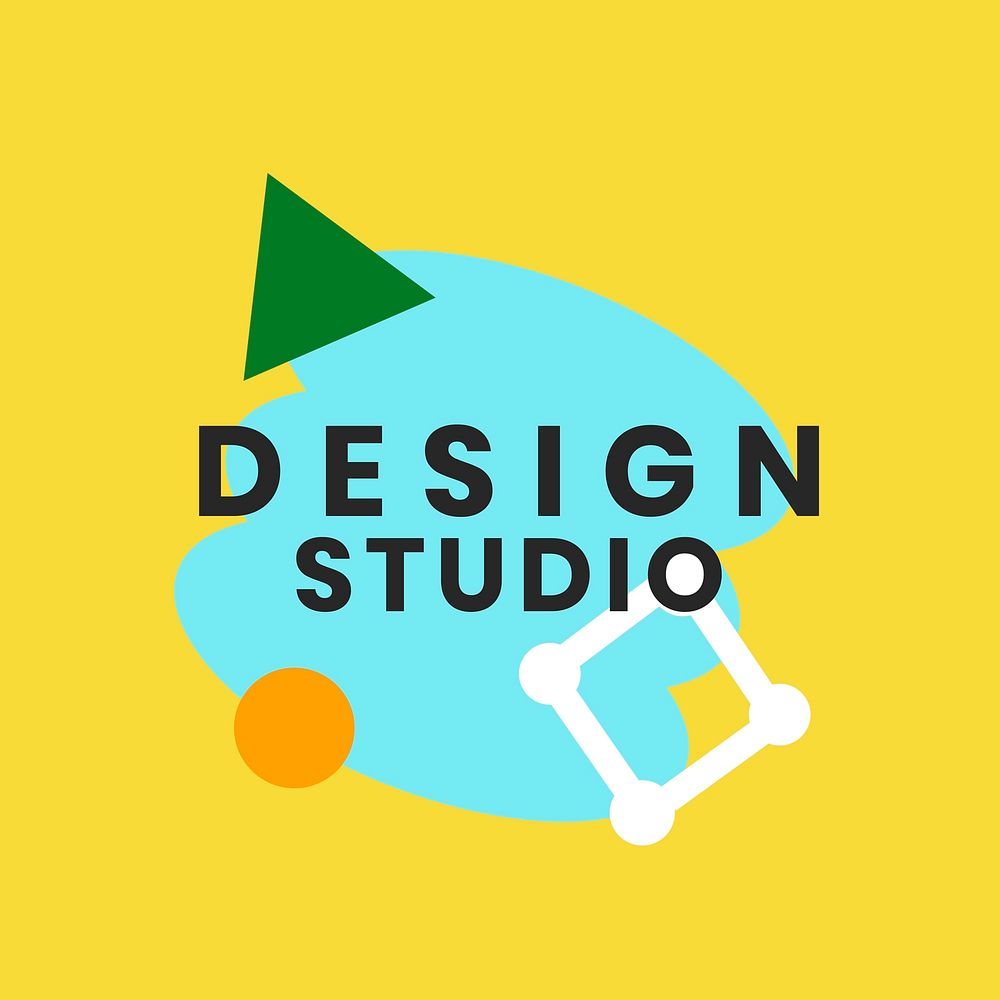 Creative logo template, abstract badge design vector