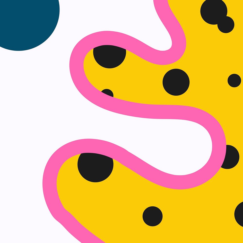 Fun colorful background, yellow polka dot pattern vector